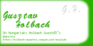 gusztav holbach business card